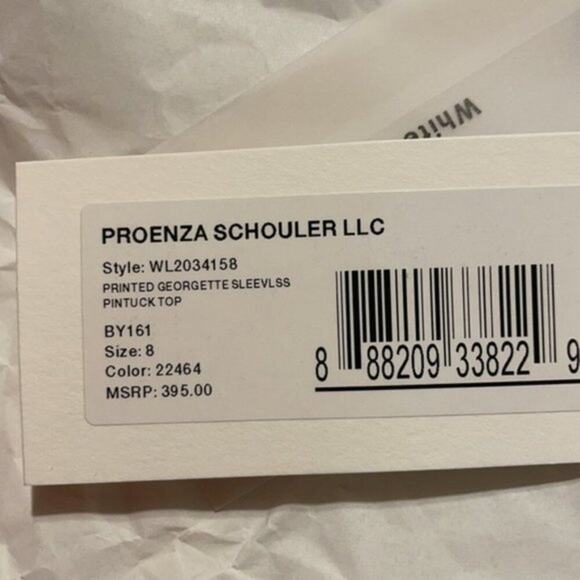 Proenza Schouler Printed Georgette Tie Front Top size 6 - Picture 7 of 11